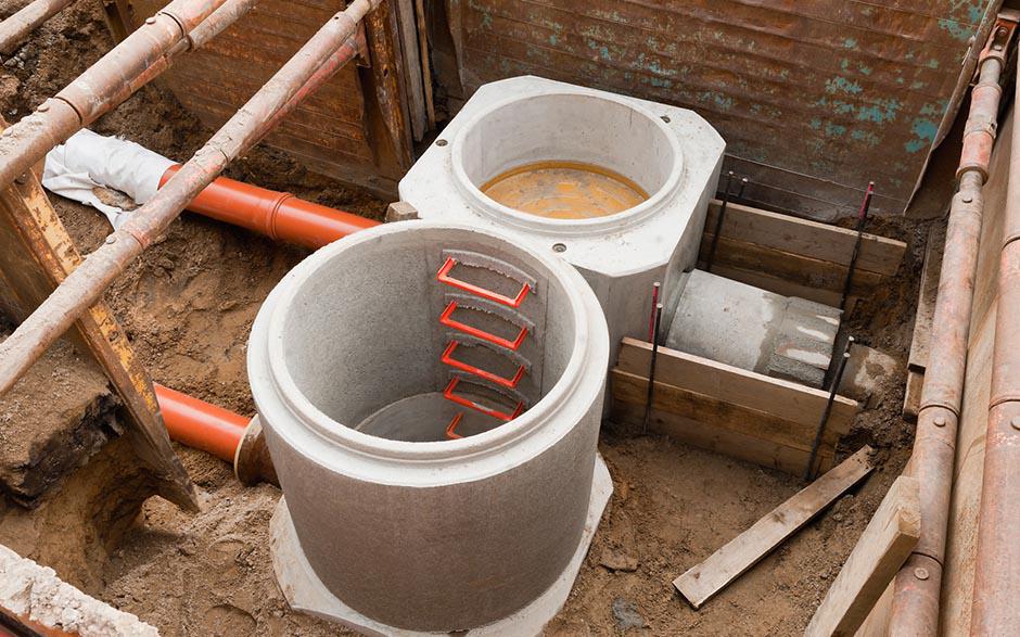 travaux assainissement Le Perchay