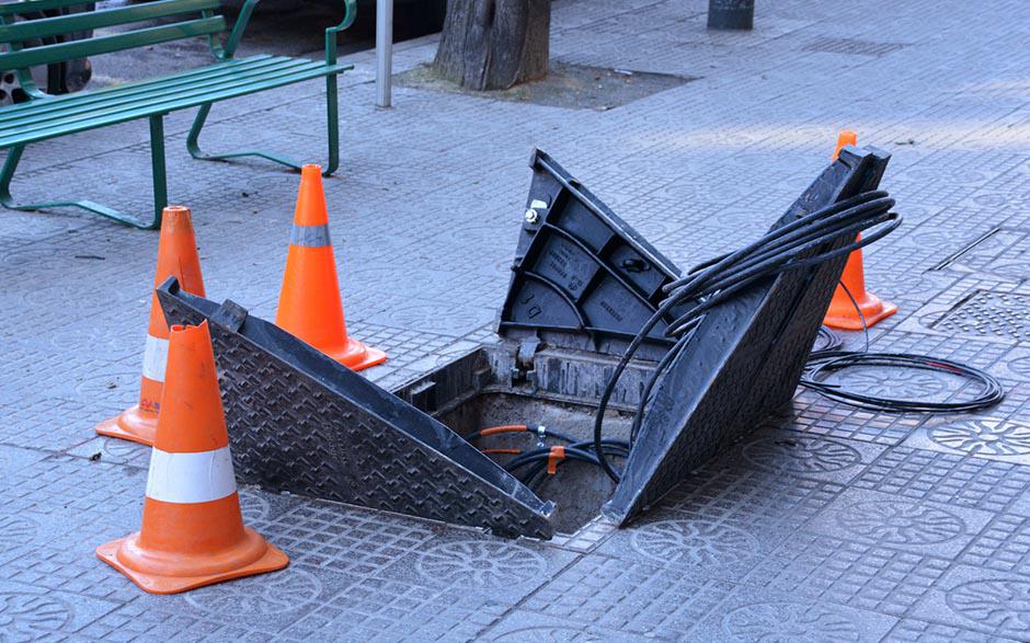 travaux assainissement Le Perchay